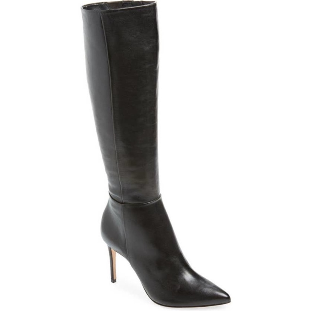 SCHUTZ Black Stiletto Heel Magalli Knee High Boot Size 8B